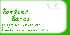norbert bajcs business card